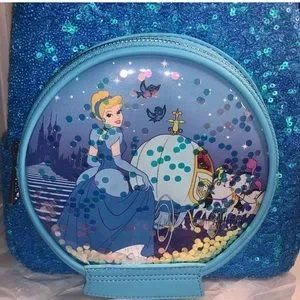 Loungefly | Bags | Loungefly Cinderella Snow Globe Sequin  display picture 3